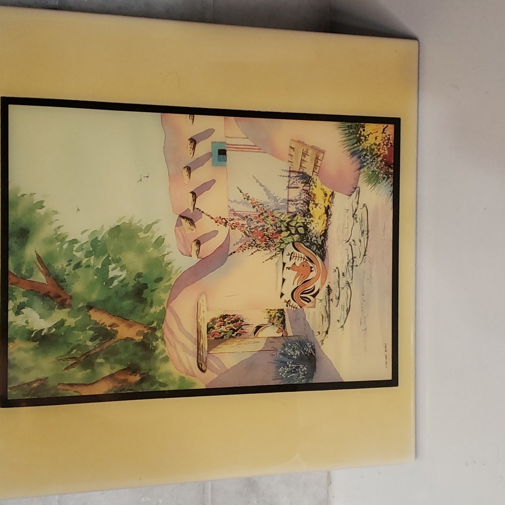 DOREMAN BURNS SOUTHWEST PUEBLO WATERCOLOR ART 8 BY 8 TILE SHADES OF SUMMER